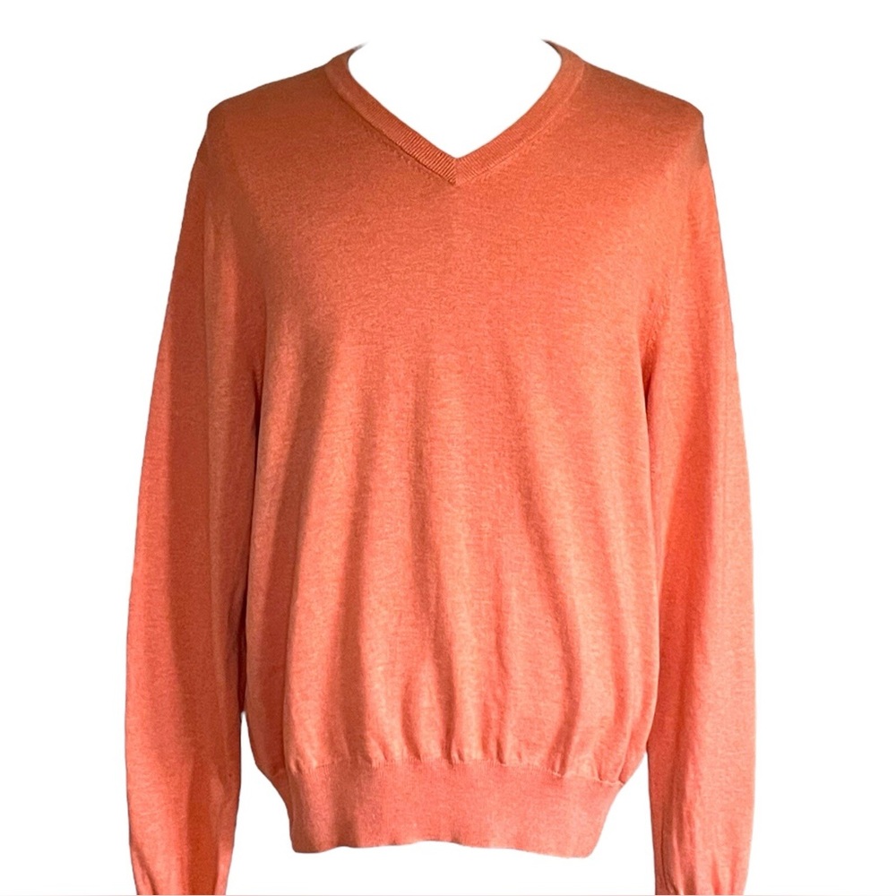 Brooks Brothers 346 Supima Cotton V-Neck Sweater Sz L